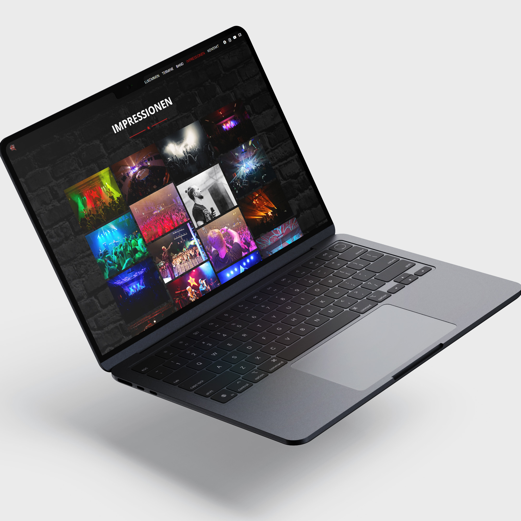 BUSINESS GOURMET - Partyband Magic Website Mockup 02