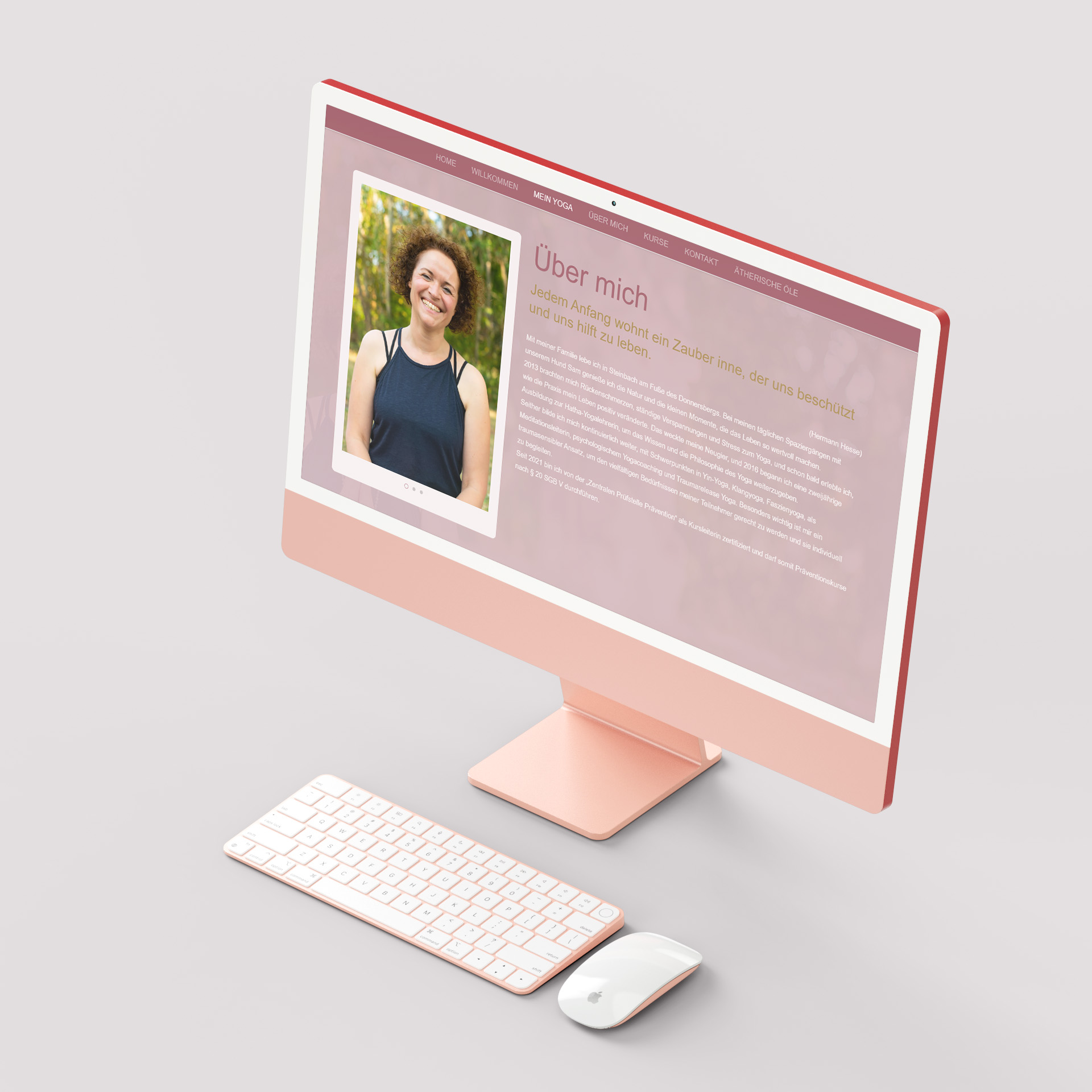 BUSINESS GOURMET - MARINAS YOGA Website Mockup 02